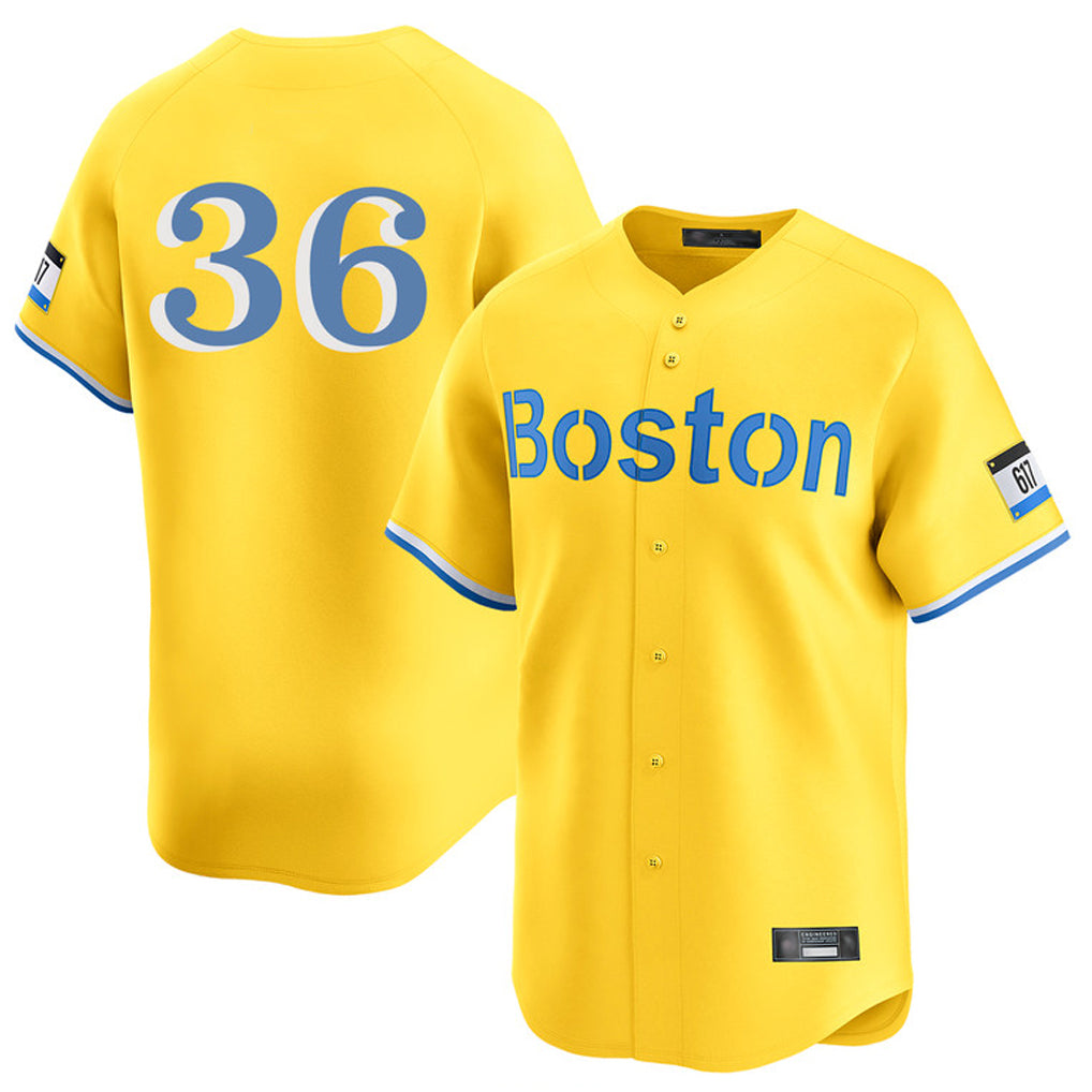 BIPIHUC B.Red Sox #36 Triston Casas Player Yellow Limited Home Game Stitched Jersey