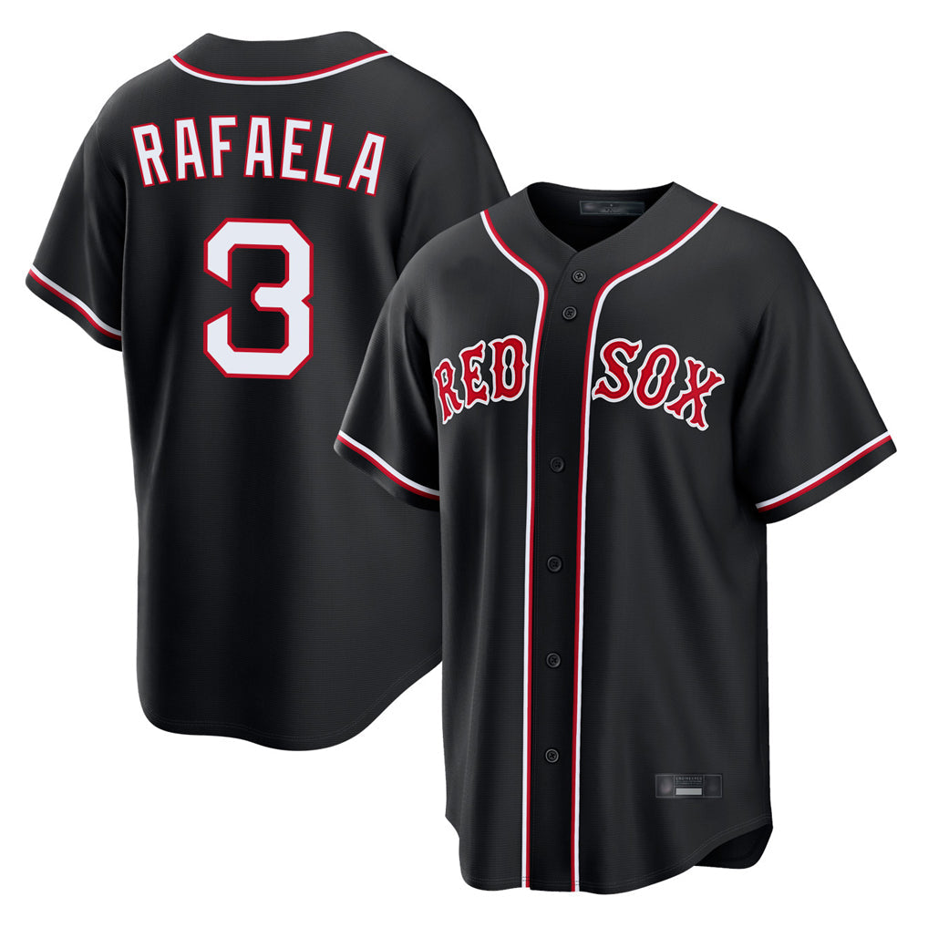 BIPIHUC B.Red Sox #3 Ceddanne Rafaela Player Black Out Home Game Stitched Jerseys