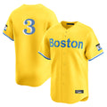 BIPIHUC B.Red Sox #3 Ceddanne Rafaela Player Yellow Limited Home Game Stitched Jersey