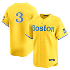 BIPIHUC B.Red Sox #3 Ceddanne Rafaela Player Yellow Limited Home Game Stitched Jersey