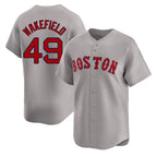 BIPIHUC B.Red Sox #49 Tim Wakefield Player Gray Road Limited Home Game Stitched Jerseys
