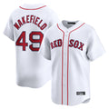 BIPIHUC B.Red Sox #49 Tim Wakefield Player White Limited Home Game Stitched Jerseys