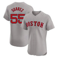 BIPIHUC B.Red Sox #55 Ranger Su¡§¡érez Player Gray Road Limited Elite Home Game Stitched Jerseys