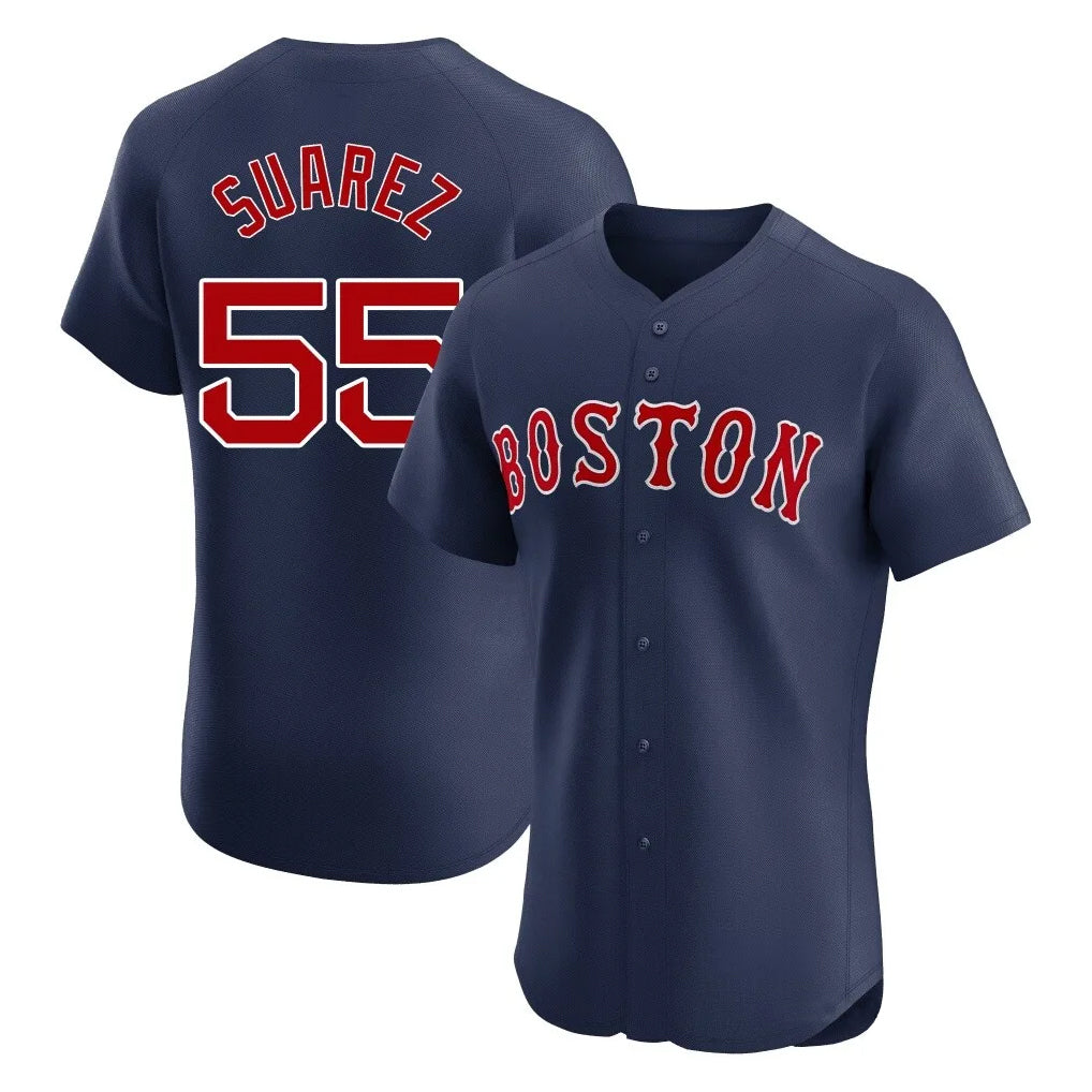 BIPIHUC B.Red Sox #55 Ranger Su¡§¡érez Player Navy Limited Elite Home Game Stitched Jerseys