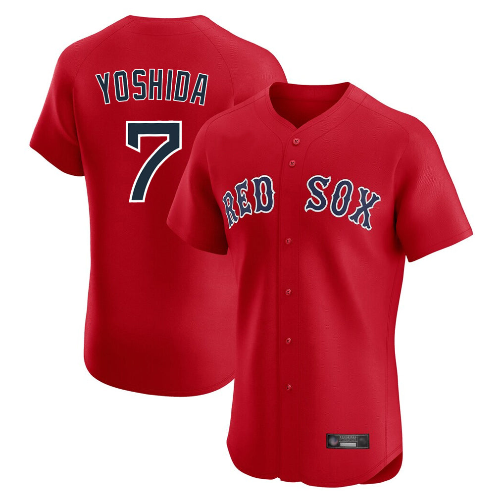 BIPIHUC B.Red Sox #7 Masataka Yoshida Player Red Limited Elite Home Game Stitched Jersey