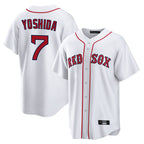 BIPIHUC B.Red Sox #7 Masataka Yoshida Player White Home Game Stitched Jersey