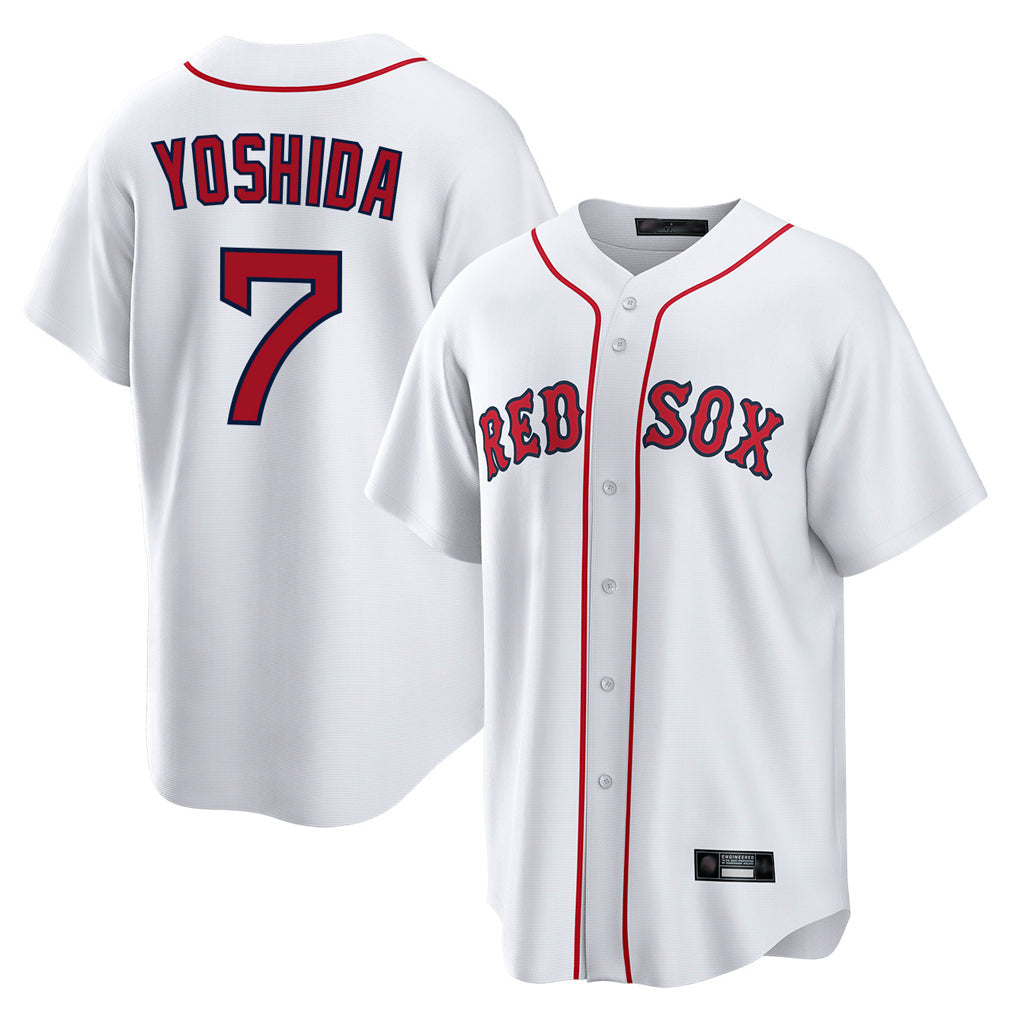 BIPIHUC B.Red Sox #7 Masataka Yoshida Player White Home Game Stitched Jersey