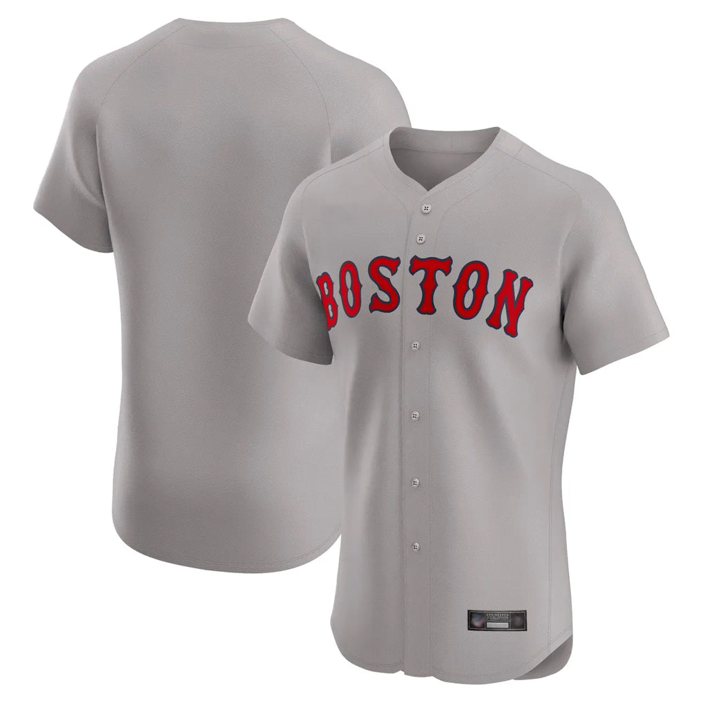 BIPIHUC B.Red Sox Blank Player Gray Road Limited Elite Home Game Stitched Jerseys