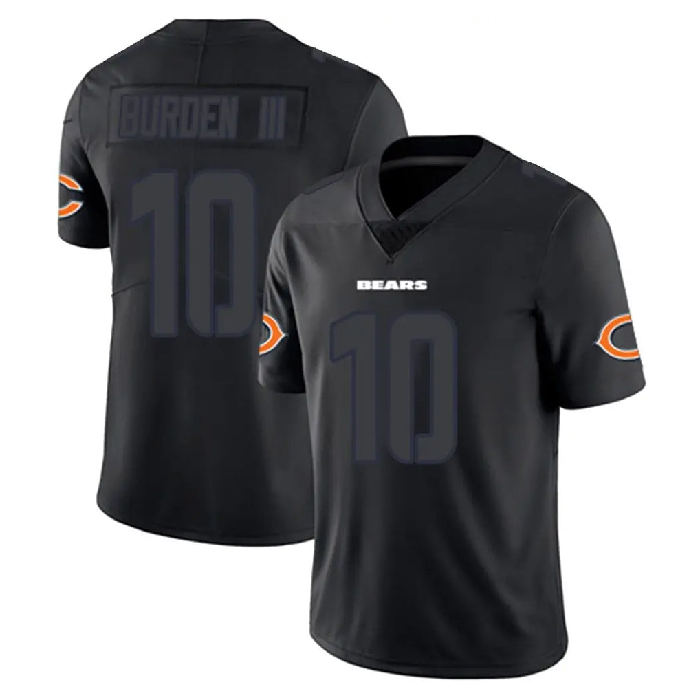BIPIHUC C.Bears #10 Luther Burden III Player Black Impact Limited Game Stitched Jerseys