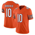 BIPIHUC C.Bears #10 Luther Burden III Player Orange Vapor F.U.S.E. Limited Home Game Stitched Jerseys