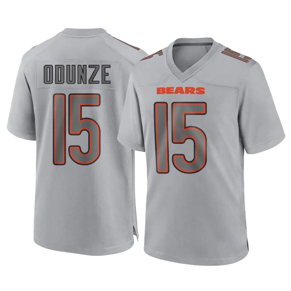 BIPIHUC C.Bears #15 Rome Odunze Player Gray Atmosphere Fashion Game Stitched Jerseys