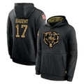 BIPIHUC C.Bears #17 Tyson Bagent Player Black Salute to Service Pullover Hoodies Limited Stitched Jerseys