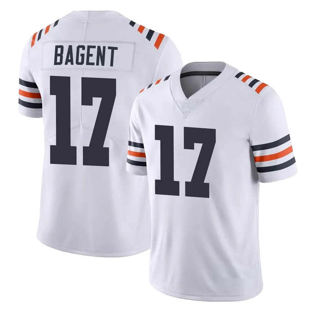 BIPIHUC C.Bears #17 Tyson Bagent Player White Classic Vapor Limited Home Game Stitched Jerseys
