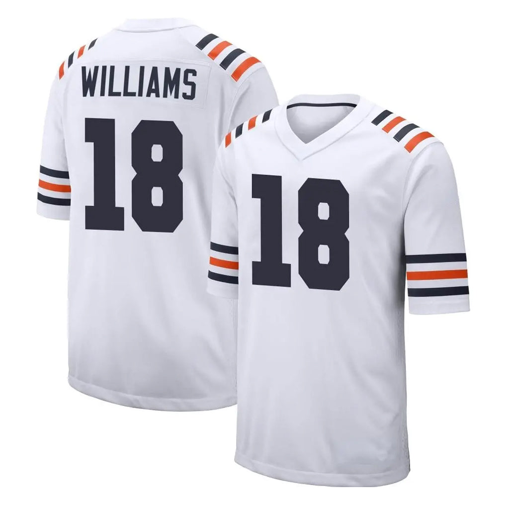 BIPIHUC C.Bears #18 Caleb Williams Player White Classic Home Game Stitched Jerseys