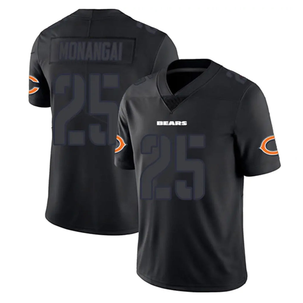 BIPIHUC C.Bears #25 Kyle Monangai Player Black Impact Limited Game Stitched Jerseys