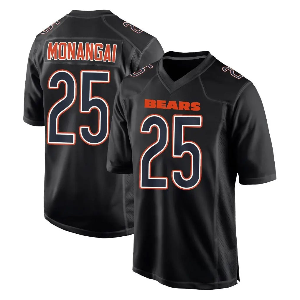 BIPIHUC C.Bears #25 Kyle Monangai Player Carbon Black Fashion Game Stitched Jerseys