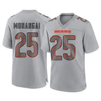 BIPIHUC C.Bears #25 Kyle Monangai Player Gray Atmosphere Fashion Game Stitched Jerseys