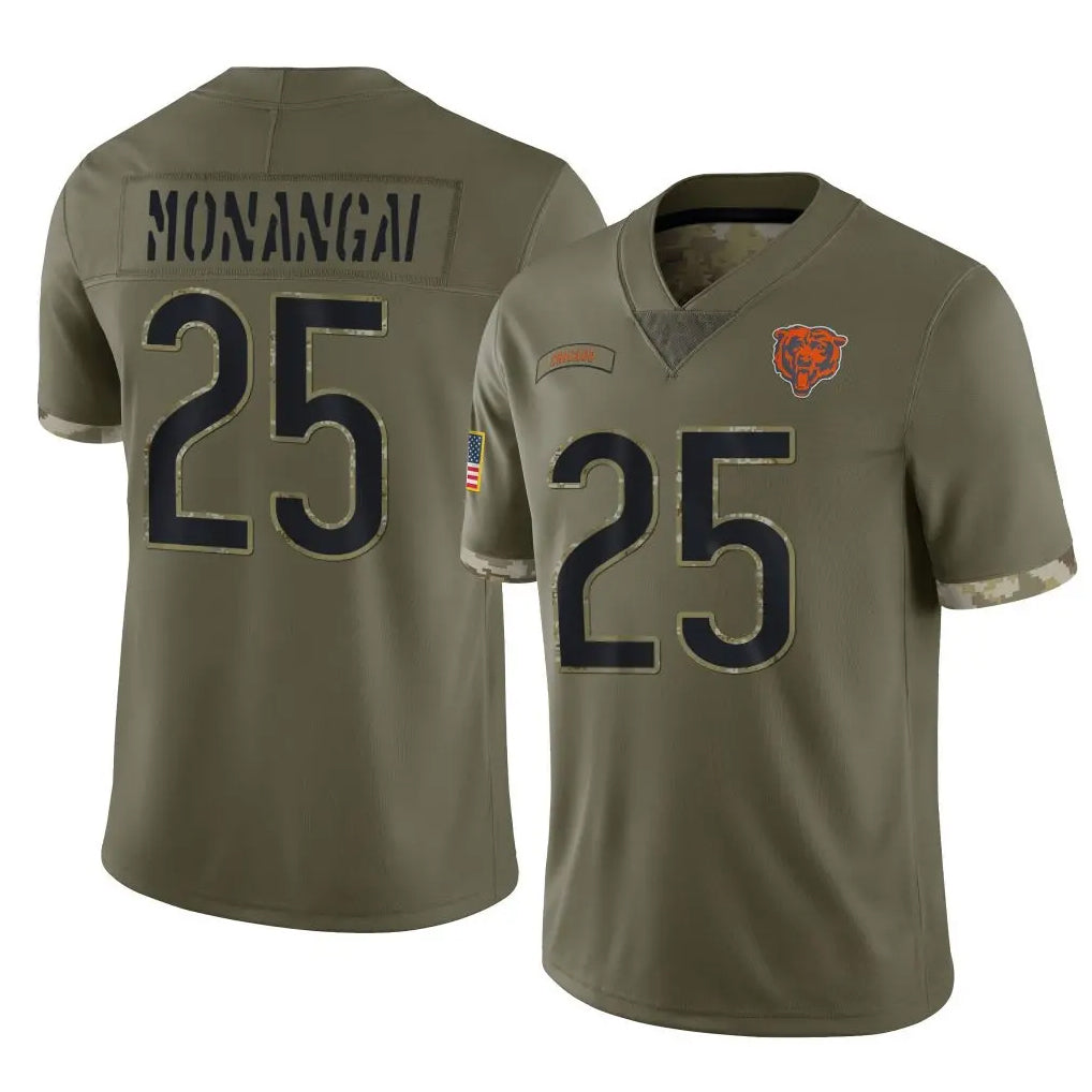 BIPIHUC C.Bears #25 Kyle Monangai Player Olive Salute to Service Limited Game Stitched Jerseys