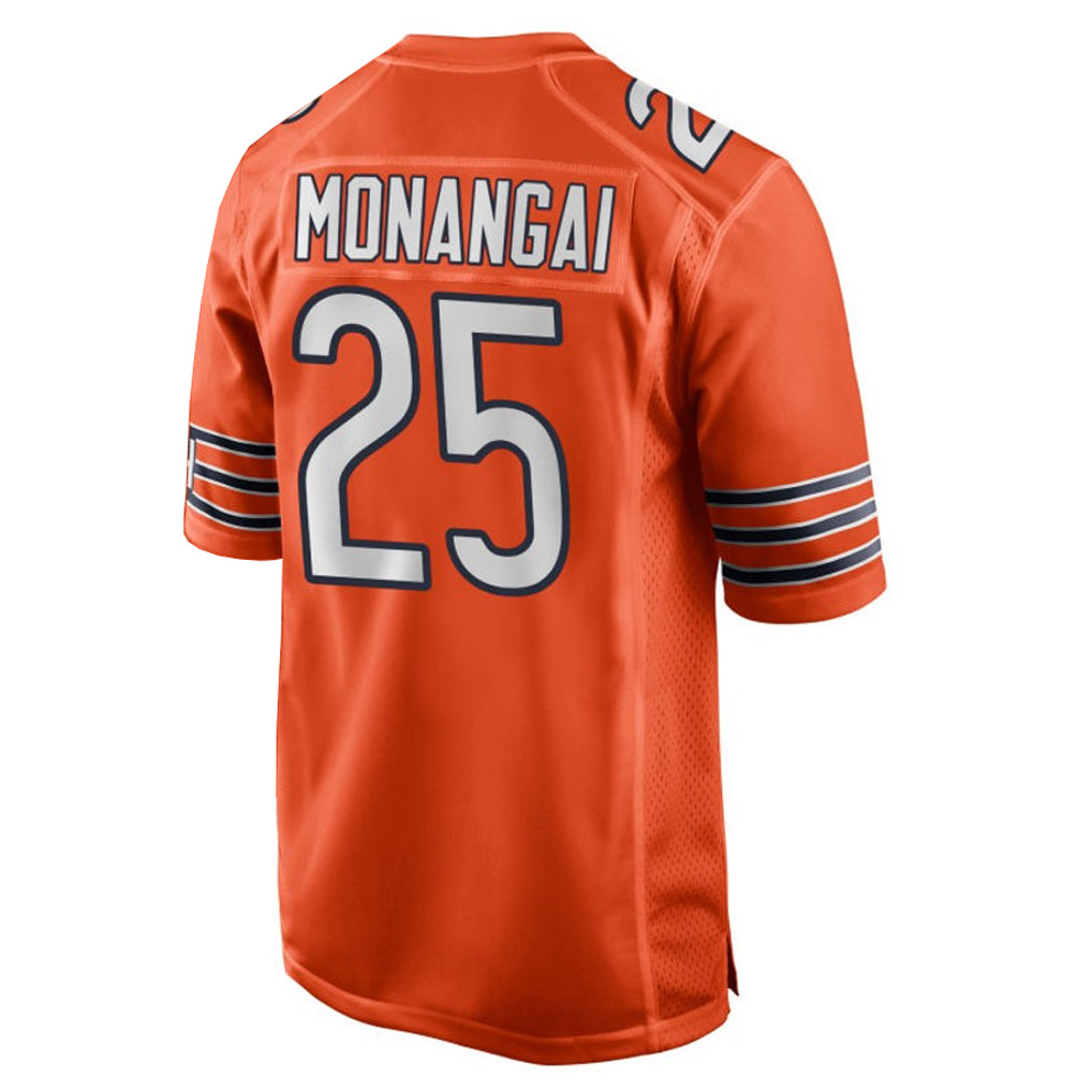 BIPIHUC C.Bears #25 Kyle Monangai Player Orange Home Game Stitched Jerseys