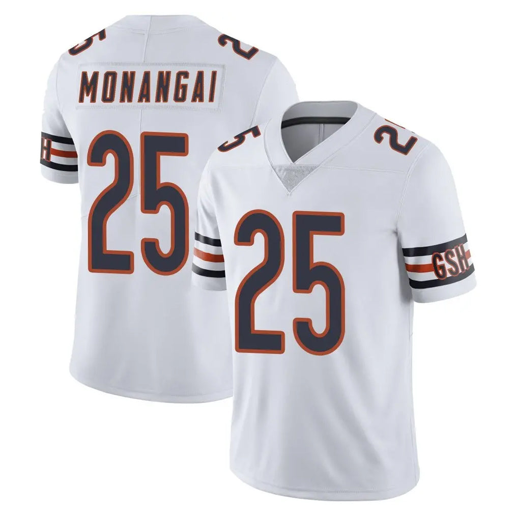 BIPIHUC C.Bears #25 Kyle Monangai Player White Vapor Untouchable Limited Home Game Stitched Jerseys