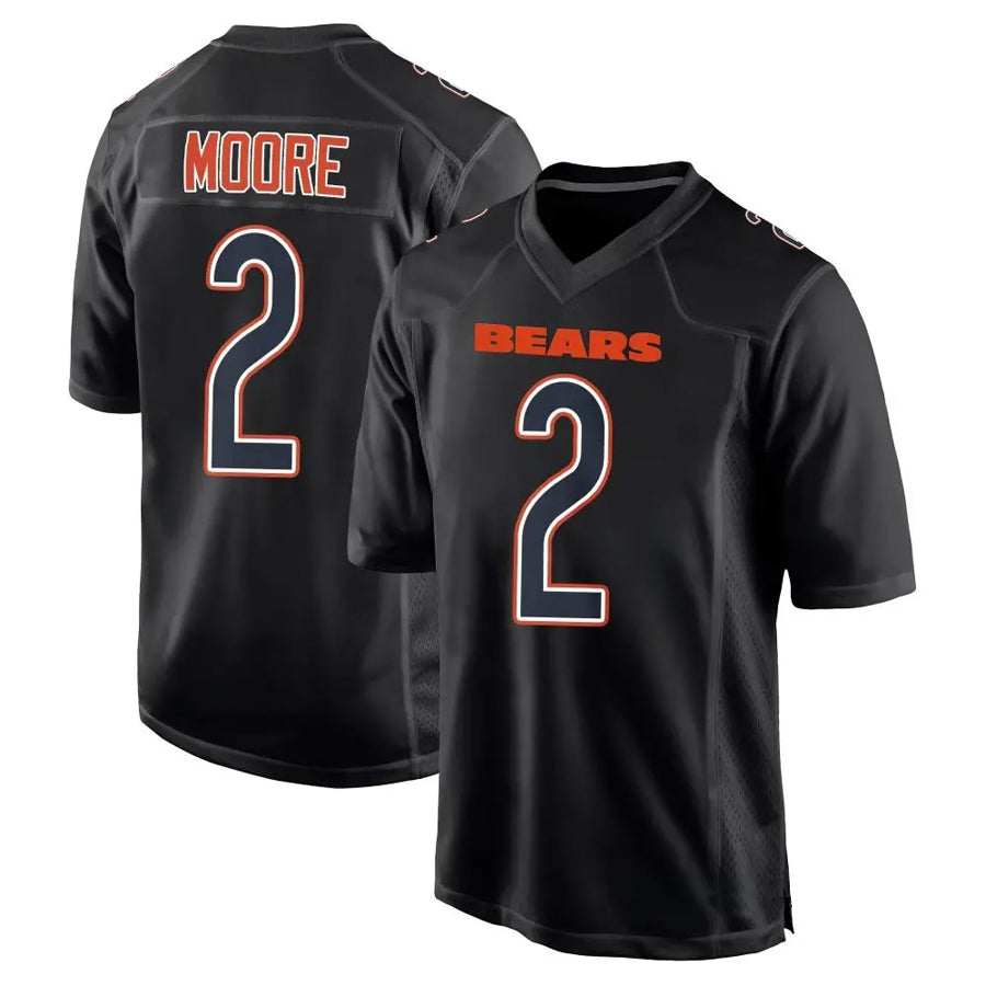 BIPIHUC C.Bears #2 D.J. Moore Player Black Carbon Fashion Stitched Jerseys