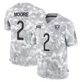 BIPIHUC C.Bears #2 D.J. Moore Player White Arctic Camo Salute to Service Limited Stitched Jerseys