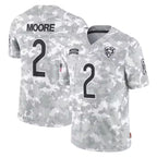 BIPIHUC C.Bears #2 D.J. Moore Player White Arctic Camo Salute to Service Limited Stitched Jerseys