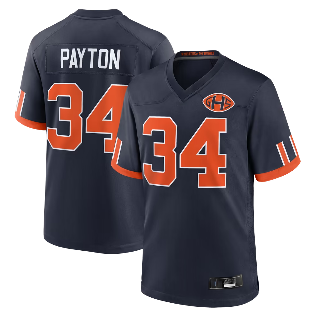 BIPIHUC C.Bears #34 Walter Payton Navy 2026 Rivalries Collection Game Stitched Jerseys