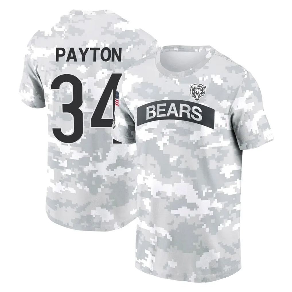 BIPIHUC C.Bears #34 Walter Payton Player Arctic Camo Salute to Service Performance T-Shirt Limited Stitched Jerseys