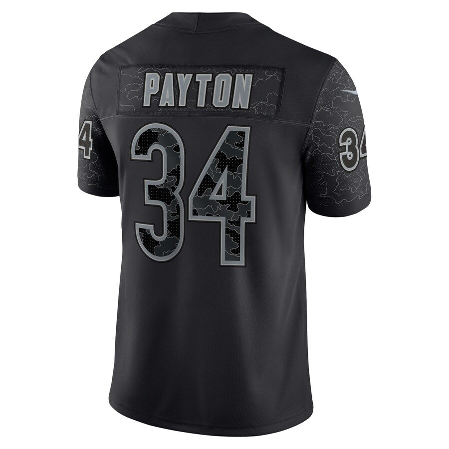 BIPIHUC C.Bears #34 Walter Payton Player Black RFLCTV Limited Game Stitched Jerseys