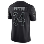 BIPIHUC C.Bears #34 Walter Payton Player Black RFLCTV Limited Game Stitched Jerseys