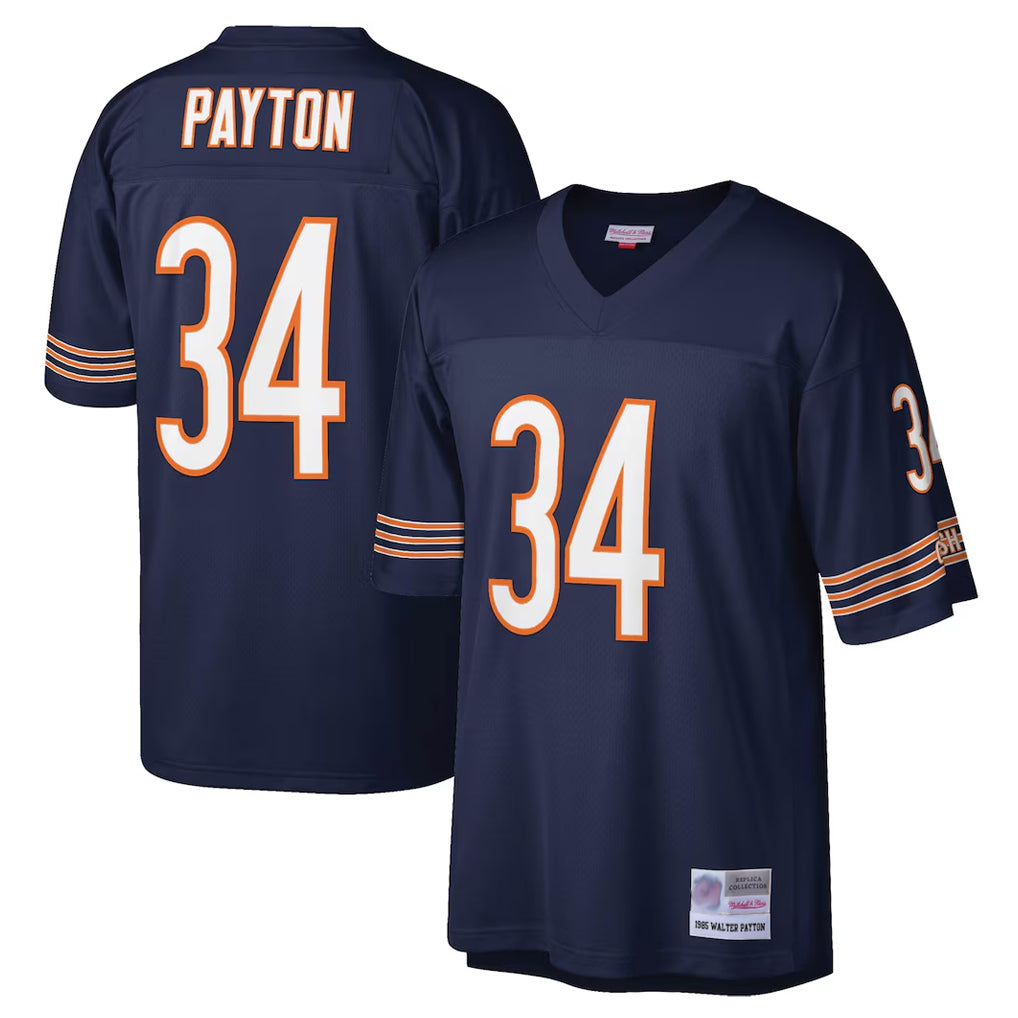 BIPIHUC C.Bears #34 Walter Payton Player Navy Mitchell & Ness Legacy Replica Stitched Jerseys