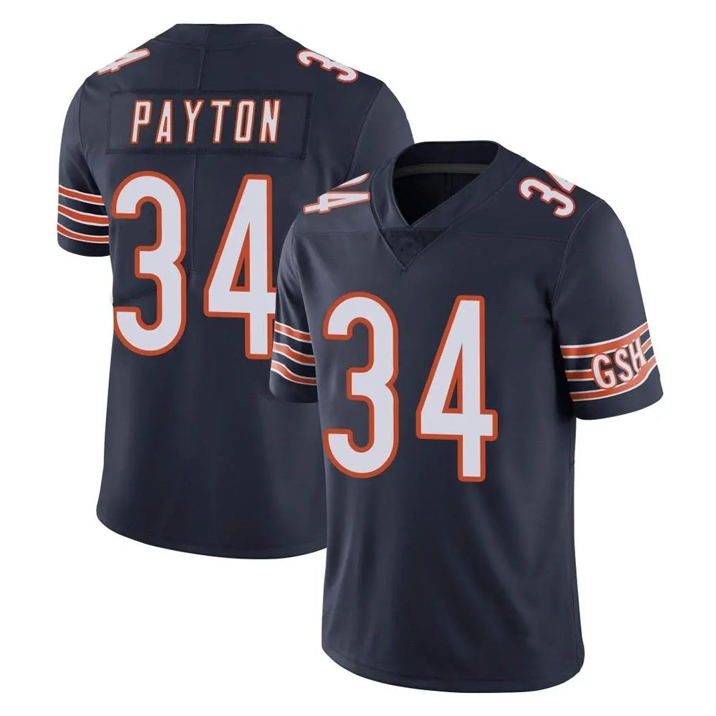BIPIHUC C.Bears #34 Walter Payton Player Navy Vapor Untouchable Limited Home Game Stitched Jerseys