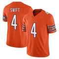 BIPIHUC C.Bears #4 D'Andre Swift Player Orange Vapor F.U.S.E. Limited Home Game Stitched Jerseys