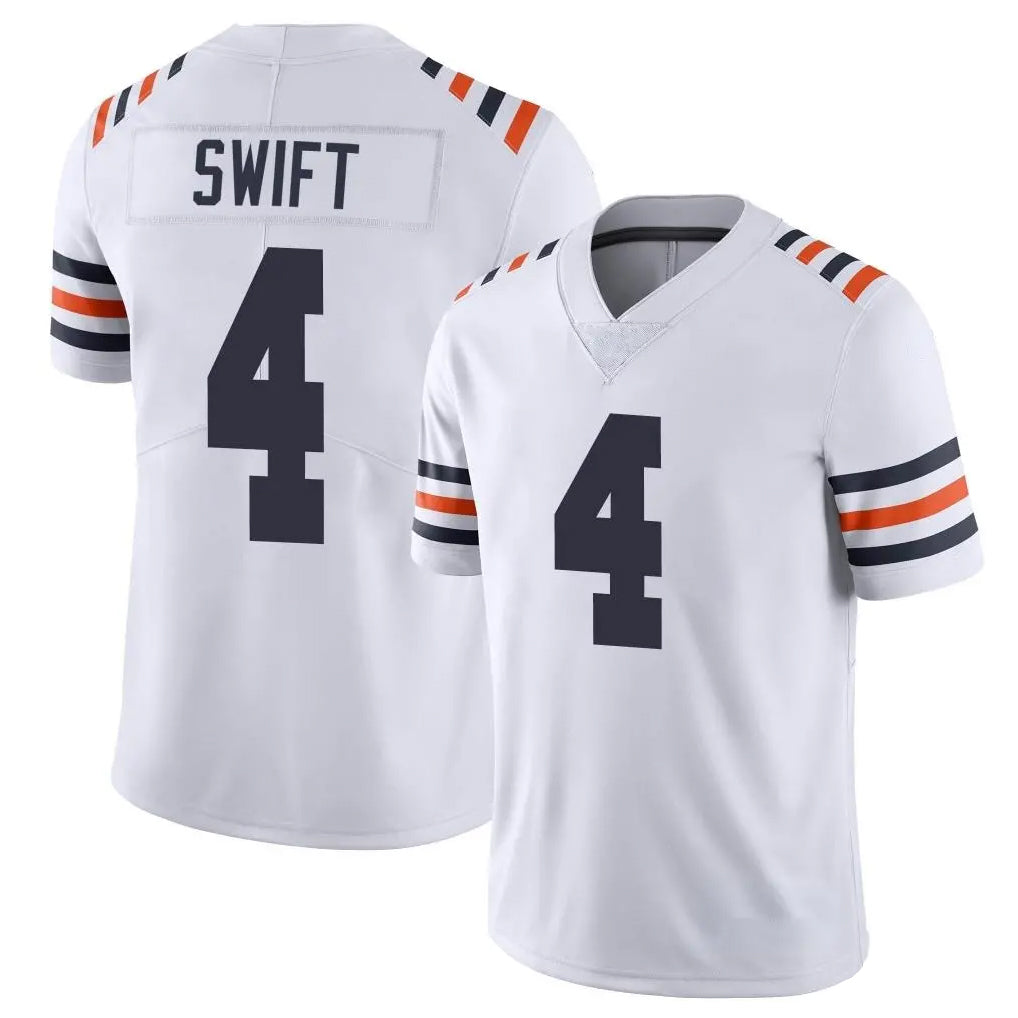BIPIHUC C.Bears #4 D'Andre Swift Player White Classic Vapor Limited Home Game Stitched Jerseys