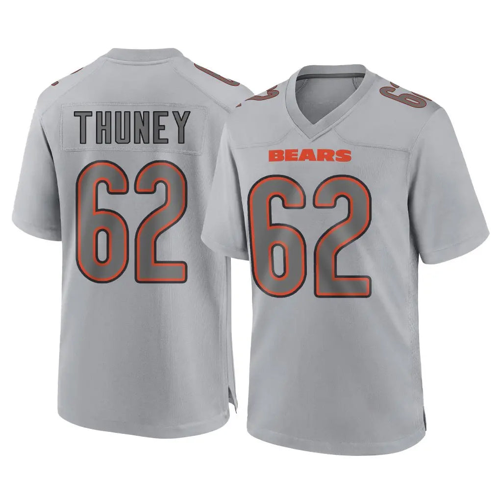 BIPIHUC C.Bears #62 Joe Thuney Player Gray Atmosphere Fashion Game Stitched Jerseys