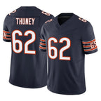 BIPIHUC C.Bears #62 Joe Thuney Player Navy Vapor F.U.S.E. Limited Home Game Stitched Jerseys