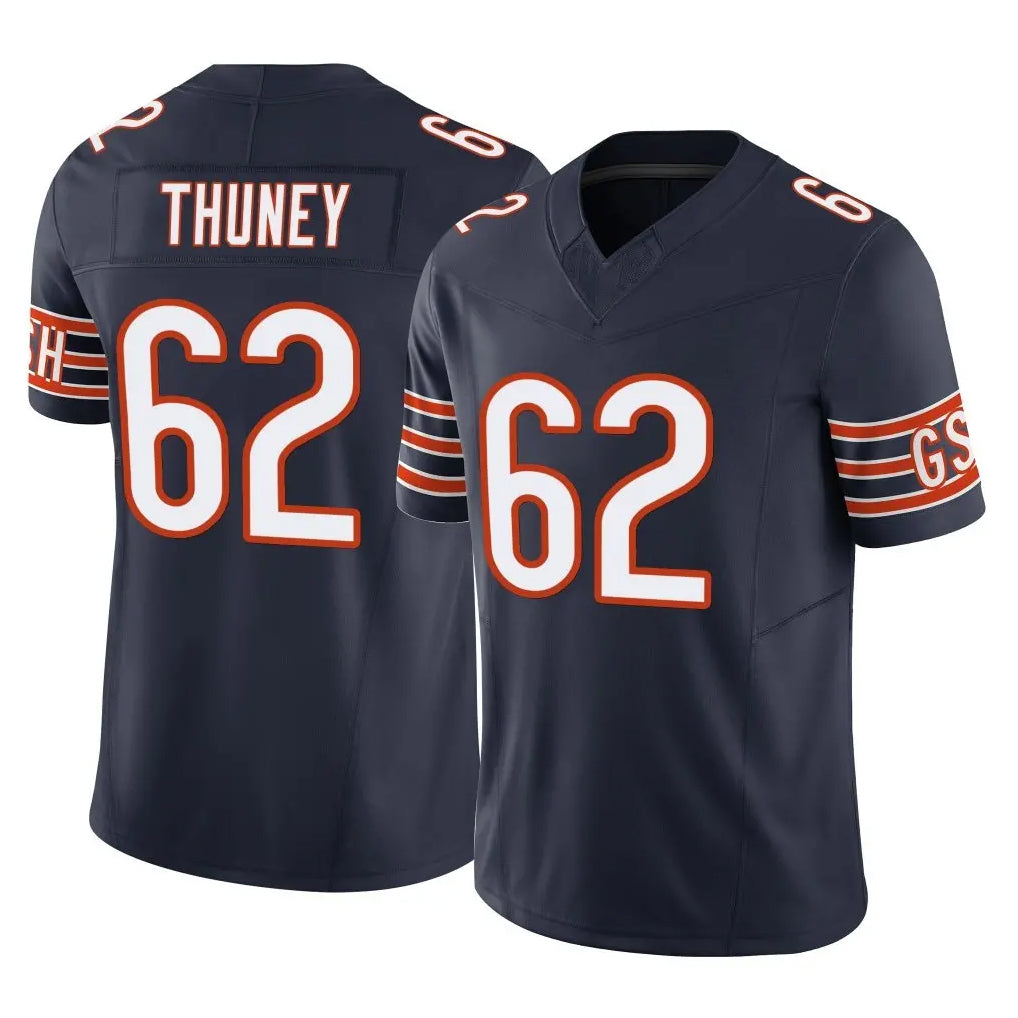 BIPIHUC C.Bears #62 Joe Thuney Player Navy Vapor F.U.S.E. Limited Home Game Stitched Jerseys