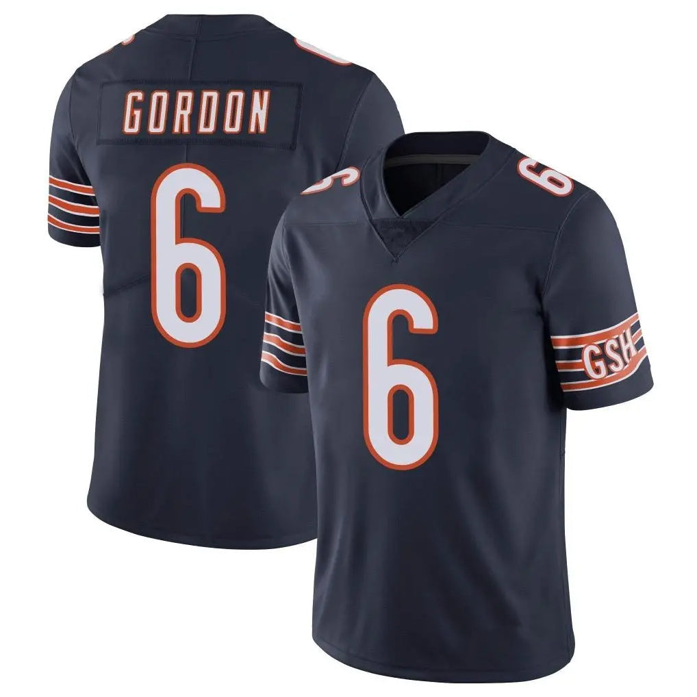 BIPIHUC C.Bears #6 Kyler Gordon Player Navy Vapor Untouchable Limited Home Game Stitched Jerseys