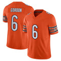 BIPIHUC C.Bears #6 Kyler Gordon Player Orange Vapor F.U.S.E. Limited Home Game Stitched Jerseys