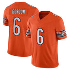 BIPIHUC C.Bears #6 Kyler Gordon Player Orange Vapor F.U.S.E. Limited Home Game Stitched Jerseys