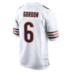 BIPIHUC C.Bears #6 Kyler Gordon Player White Home Game Stitched Jerseys
