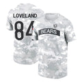 BIPIHUC C.Bears #84 Colston Loveland Player Arctic Camo Salute to Service Performance T-Shirt Limited Stitched Jerseys