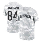 BIPIHUC C.Bears #84 Colston Loveland Player Arctic Camo Salute to Service Performance T-Shirt Limited Stitched Jerseys