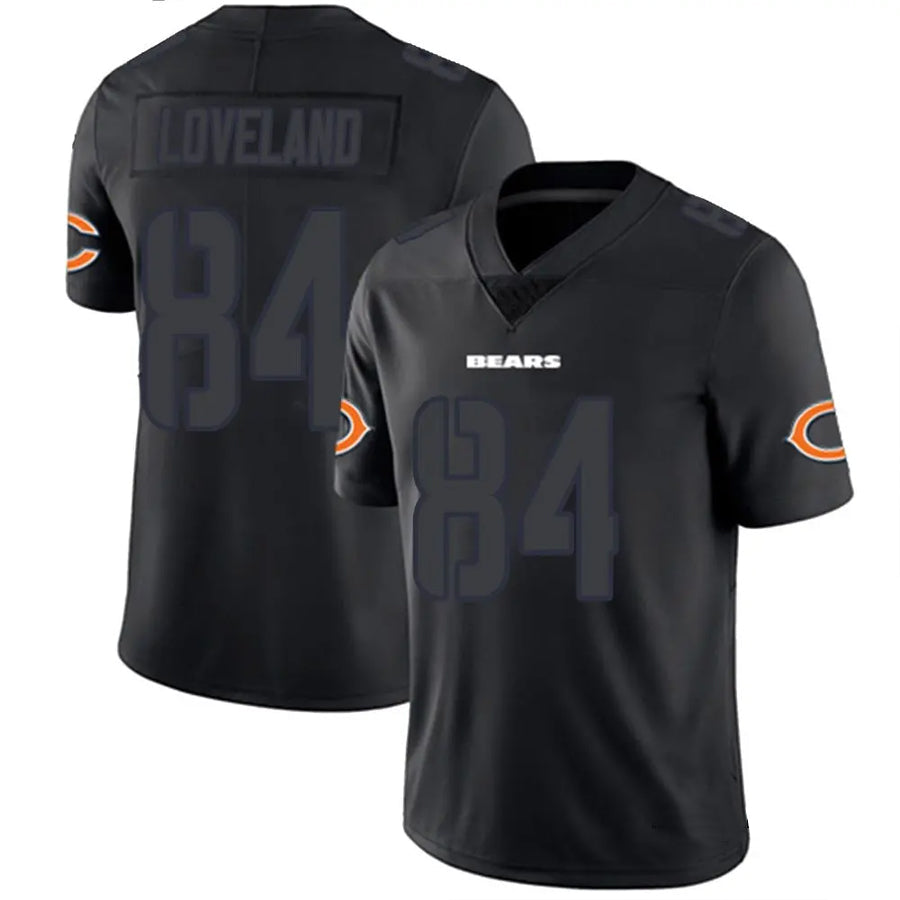 BIPIHUC C.Bears #84 Colston Loveland Player Limited Black Impact Stitched Jerseys