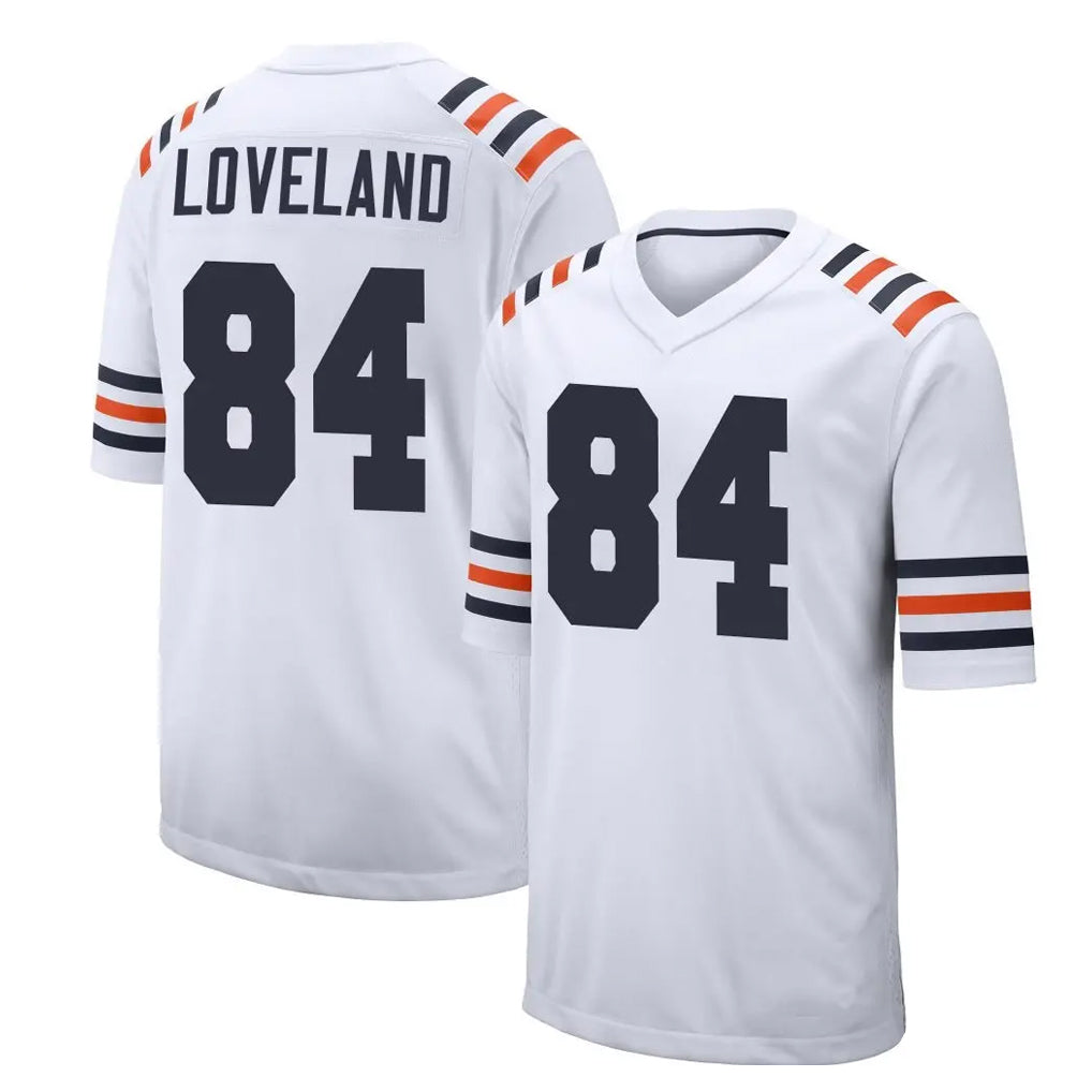 BIPIHUC C.Bears #84 Colston Loveland Player White Classic Home Game Stitched Jerseys