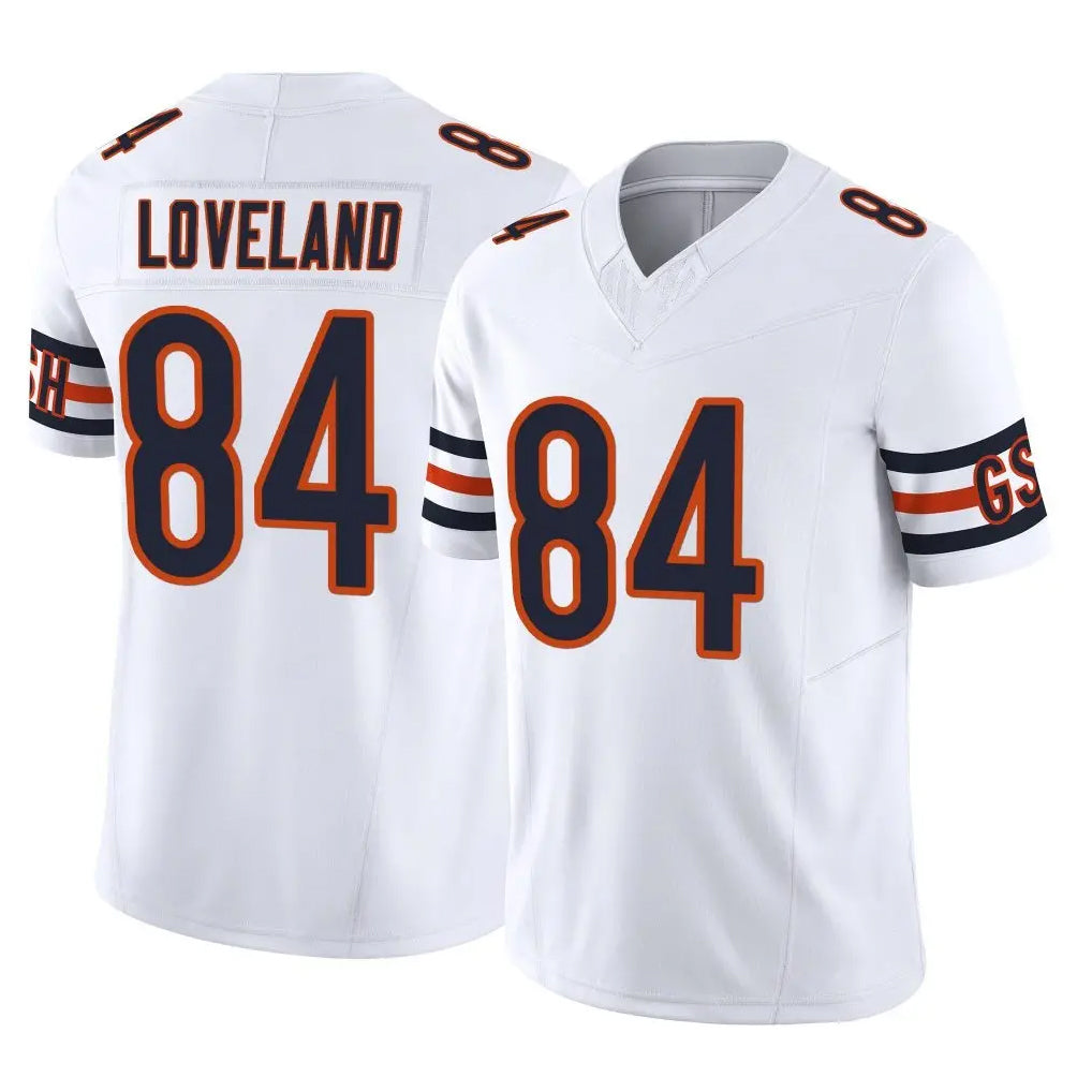 BIPIHUC C.Bears #84 Colston Loveland Player White Vapor F.U.S.E. Limited Home Game Stitched Jerseys