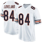 BIPIHUC C.Bears #84 Colston Loveland Player Whtie Home Game Stitched Jerseys