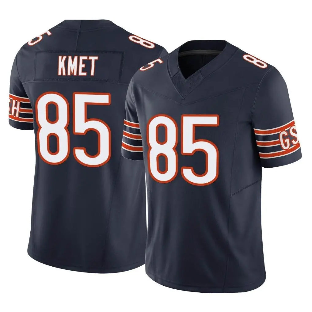 BIPIHUC C.Bears #85 Cole Kmet Player Navy Vapor F.U.S.E. Limited Home Game Stitched Jerseys