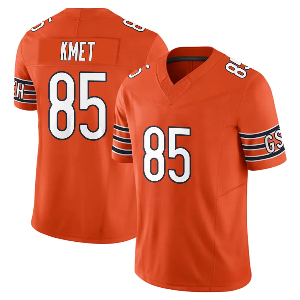 BIPIHUC C.Bears #85 Cole Kmet Player Orange Vapor F.U.S.E. Limited Home Game Stitched Jerseys